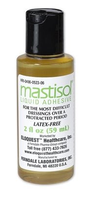 Amber Color Adhesive Liquid Mastisol 2Oz BottleEloquest Healthcare