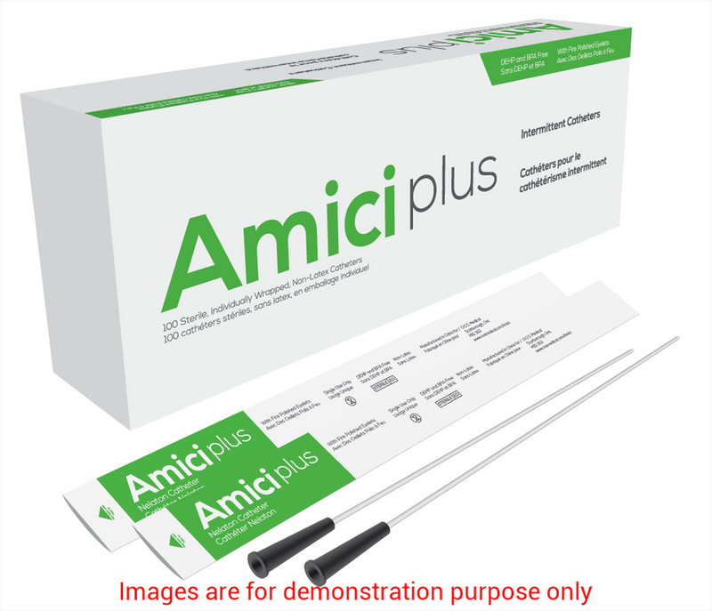 Amici Plus Male Intermittent Catheters, Size 10Fr 16InAMICI Catheters