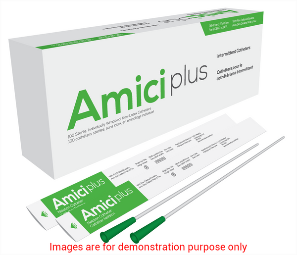 Amici Plus Male Intermittent Catheters, Size 14Fr 16InAMICI Catheters