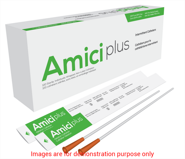 Amici Plus Male Intermittent Catheters, Size 16Fr 16InAMICI Catheters