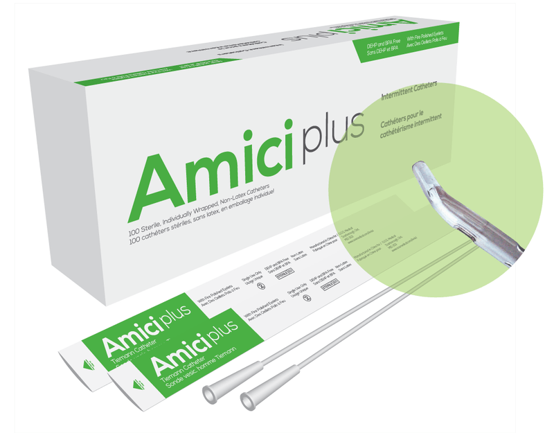 Amici Plus Tiemann Intermittent Catheters, Size 12Fr 16InAMICI Catheters