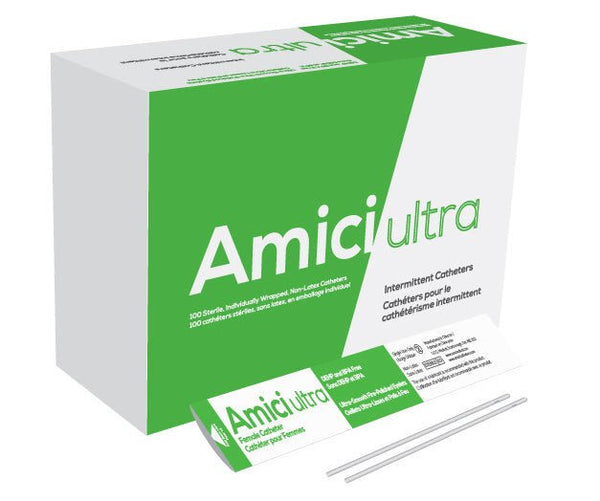 Amici Ultra Female Intermittent Catheters, Size 8Fr 7In.Ontario Ostomy Supply