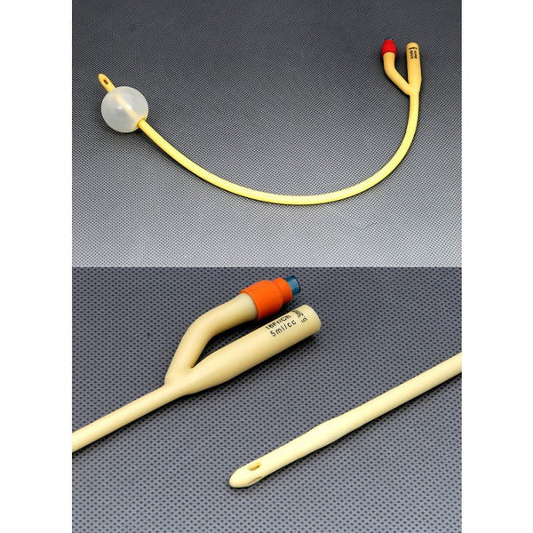 Amsure 2-Way 14Fr Foley Catheter Silicone-Coated W/ 30Cc Balloon Sterile Latex Smooth Reinforced TipAmsino