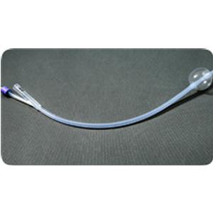 Amsure 2-Way Silicone Coated Foley Catheter, 18Fr, 30Cc, Blue, Bx/10Amsino