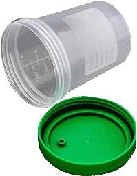 Amsure Urine Specimen Containers, 4Oz W/ Lid, Sterile Interior, Bx/100Amsino