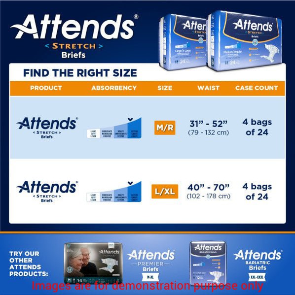 Attends Stretch Briefs, Medium/RegularAttends