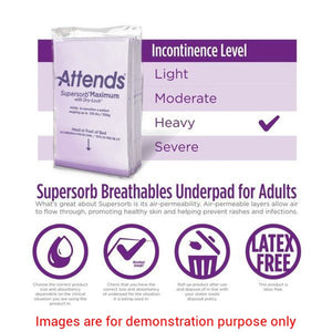 Attends Supersorb Maximum Underpads, 30"X36"Attends