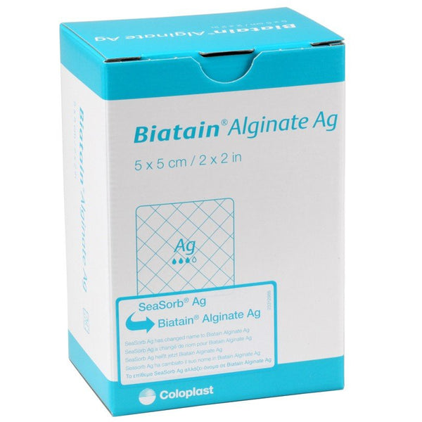 Biatain Alginate Ag, Size 6In X 6In (15Cm X 15Cm)Coloplast