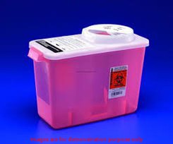 Chemotherapy Sharps Container W/ Hinged Lid, 7.6L (2Gal)Covidien / Medtronic