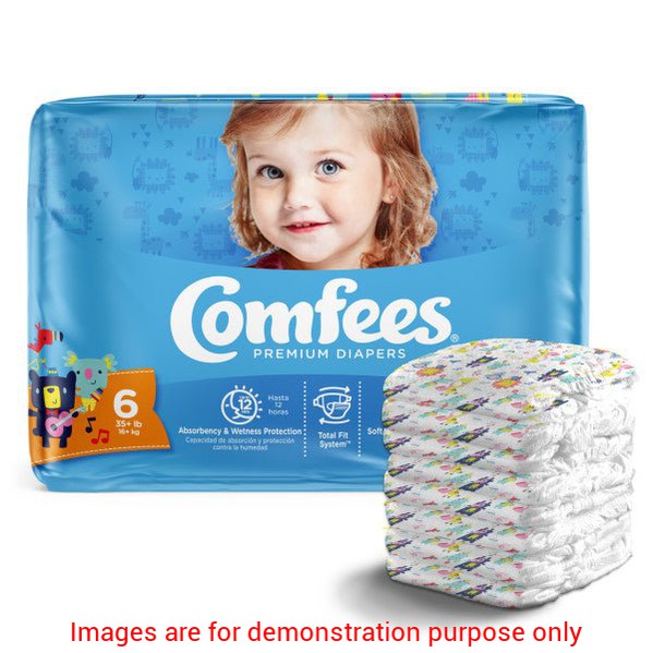 Comfees Baby Diapers, Size 6, 23 Count (X4)Attends