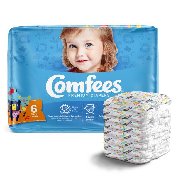Comfees Baby Diapers, Size 6, 23 Count (X4)Attends