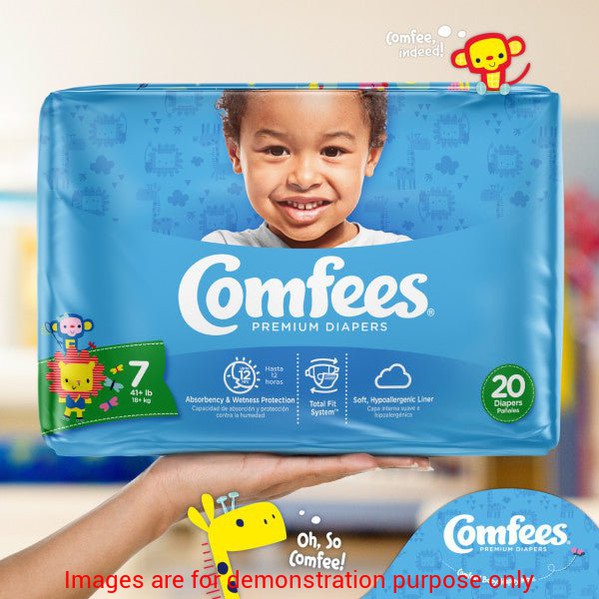 Comfees Baby Diapers, Size 7, 20 Count (X4)Attends