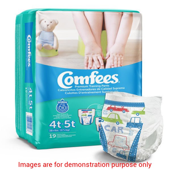 Comfees Training Pants Boys, 4T/5T, 19 Count (X6)Attends