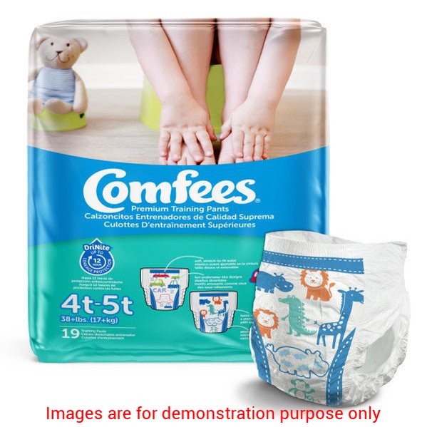 Comfees Training Pants Boys, 4T/5T, 19 Count (X6)Attends