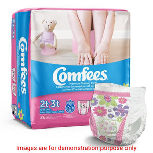 Comfees Training Pants Girls, 2T/3T, 26 Count (X6)Attends