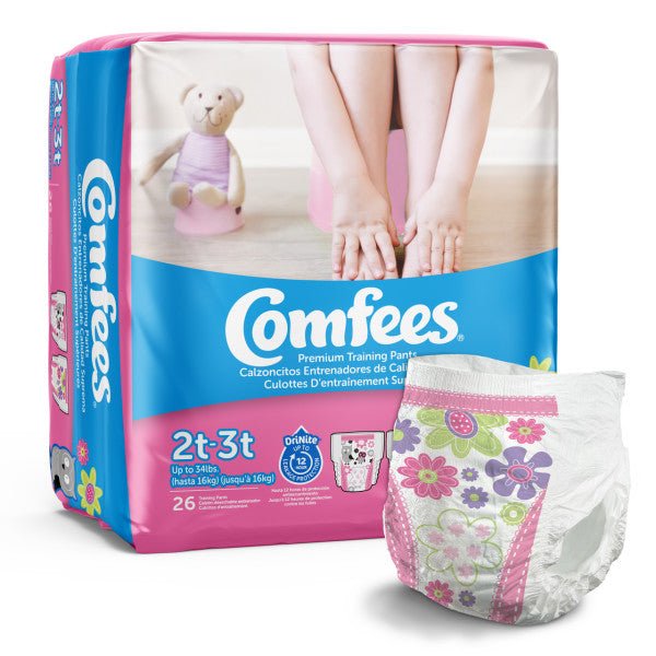 Comfees Training Pants Girls, 2T/3T, 26 Count (X6)Attends
