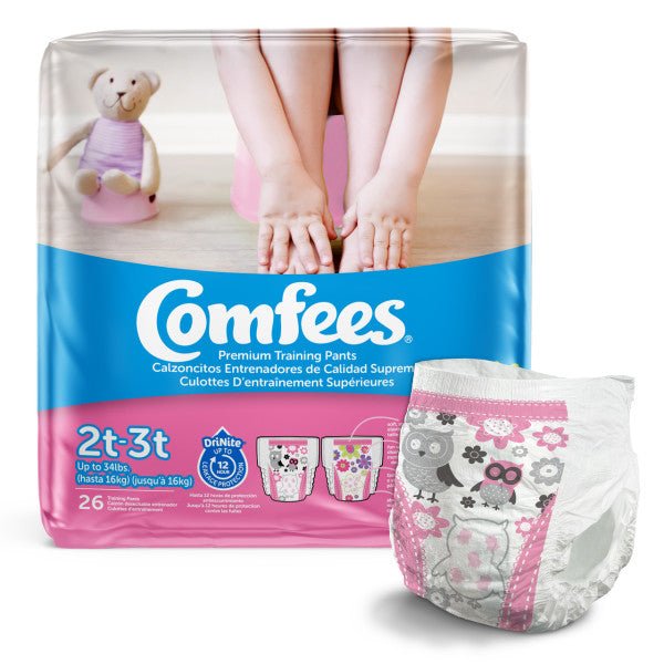 Comfees Training Pants Girls, 2T/3T, 26 Count (X6)Attends
