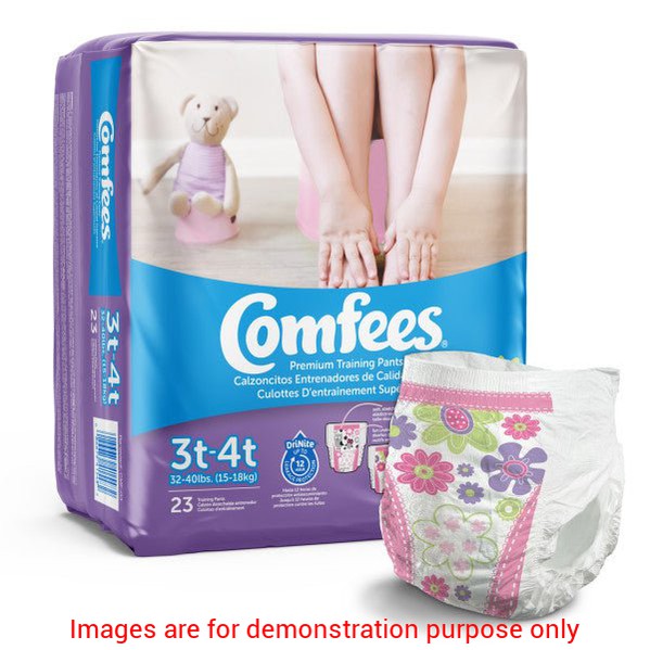 Comfees Training Pants Girls, 3T/4T, 23 Count (X6)Attends