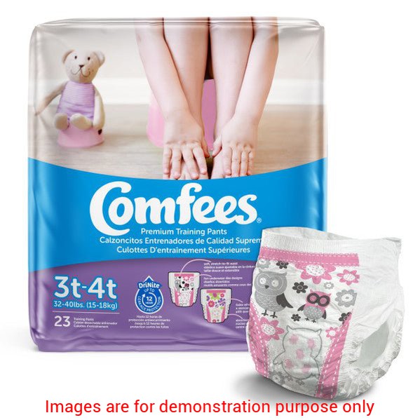 Comfees Training Pants Girls, 3T/4T, 23 Count (X6)Attends