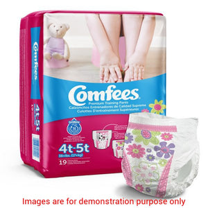 Comfees Training Pants Girls, 4T/5T, 19 Count (X6)Attends