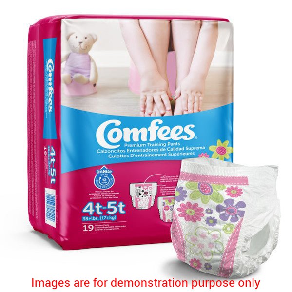 Comfees Training Pants Girls, 4T/5T, 19 Count (X6)Attends