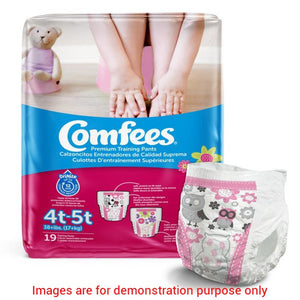 Comfees Training Pants Girls, 4T/5T, 19 Count (X6)Attends