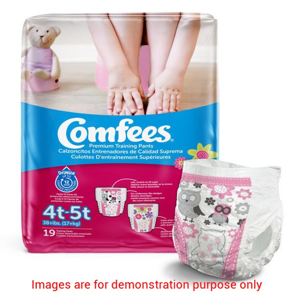 Comfees Training Pants Girls, 4T/5T, 19 Count (X6)Attends