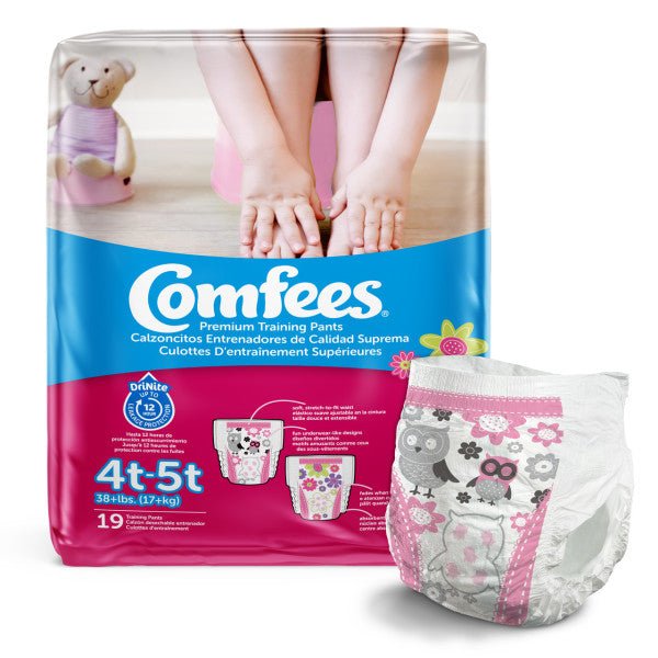 Comfees Training Pants Girls, 4T/5T, 19 Count (X6)Attends