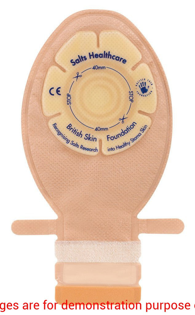 Confidence Comfort Neonatal W/ Flexifit 1-Pc Transparent Drainable Pouch Cut-To-Fit 8-40Mm W/ StartSalts Argyle Medical