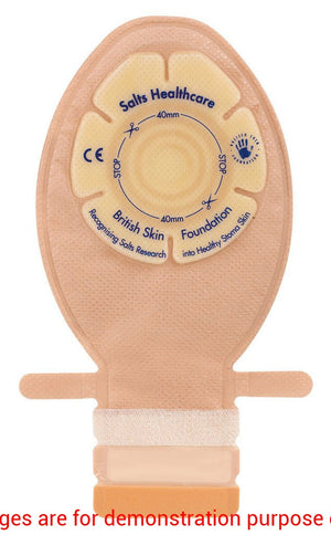 Confidence Comfort Neonatal W/ Flexifit 1-Pc Transparent Drainable Pouch Cut-To-Fit 8-40Mm W/ StartSalts Argyle Medical