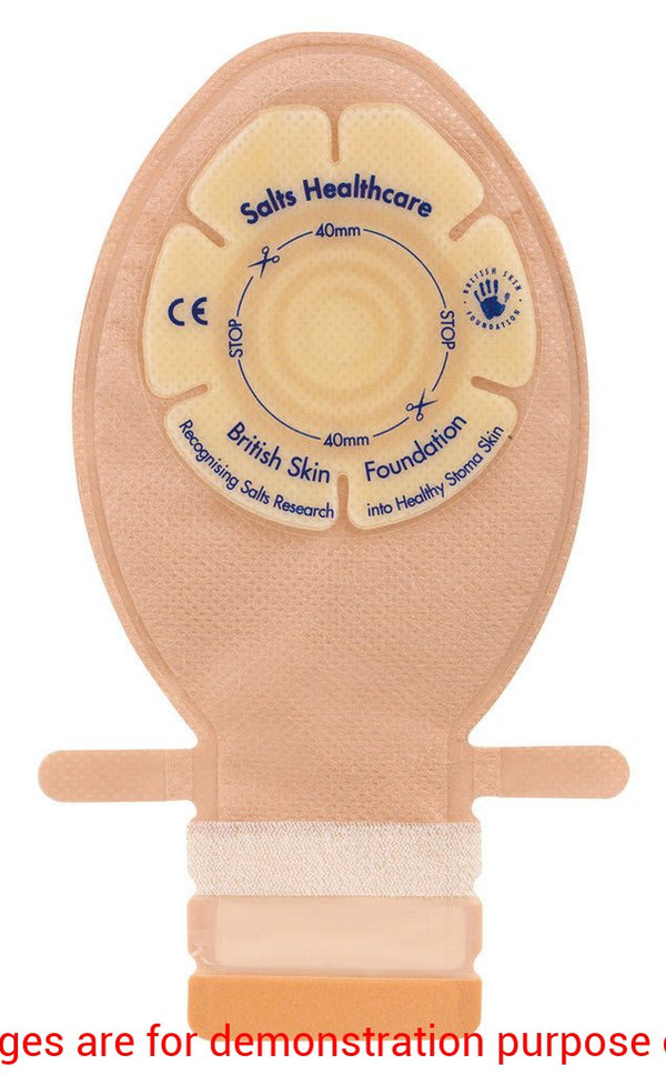 Confidence Comfort Neonatal W/ Flexifit 1-Pc Transparent Drainable Pouch Cut-To-Fit 8-40Mm W/ StartSalts Argyle Medical