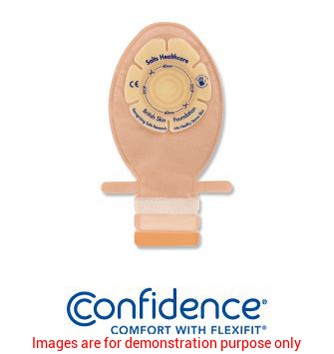 Confidence Comfort Pediatric Transparent 1 Piece Drainiable Pouch W/ Flexifit, Cut To Fit 8-40MmSalts Argyle Medical