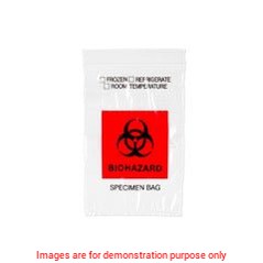 Cs/1000 Bio-Hazard Lab Specimen Bag, 8" X 10", W/ Zip Closure.BioSkin