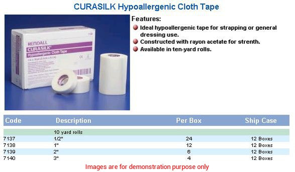 Curasilk Cloth Tape 3" X 10YrdsCovidien / Medtronic