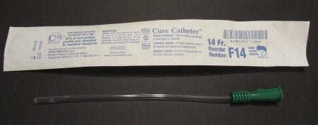 Cure Intermittent Cath Female 14Fr 6In Straight TipCure Medical