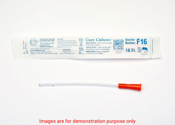 Cure Intermittent Cath Female 16Fr 6In Straight TipCure Medical