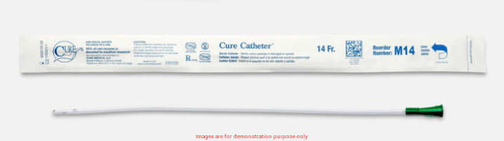 Cure Intermittent Cath Male 14Fr 16In Straight Tip Cure Medical