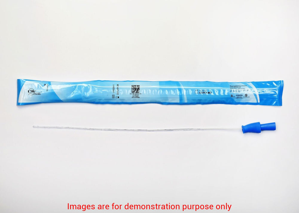 Cure Intermittent Male Cath 16" Pr-Lubricated Straight Tip 8FrCure Medical