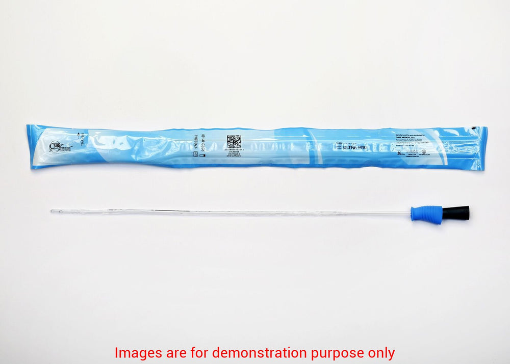 Cure Intermittent Male Cath 16" Pre-Lubricated Straight Tip 10FrCure Medical