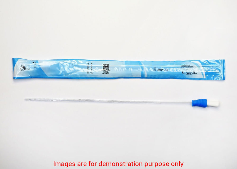 Cure Intermittent Male Cath 16" Pre Lubricated Straight Tip 12FrCure Medical