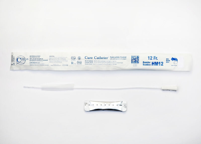Cure Intermittent Male Cath ,16" ,Straight Tip,Hydrophilic 12FrCure Medical