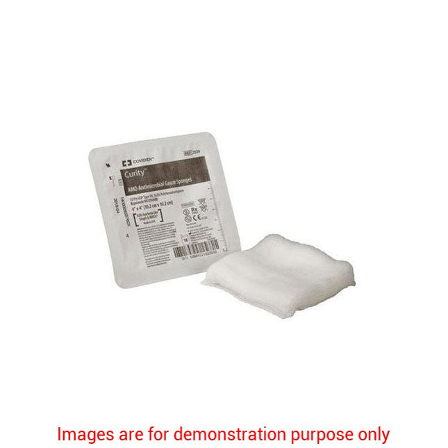 Curity Gauze Sponge, 12 Ply, Antimicrobial, 4" X 4"Covidien / Medtronic
