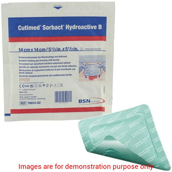 Cutimed Sorbact Hydroactive B Antimicrobial Foam Dressing, Adh Border, 14Cm X 14CmBSN