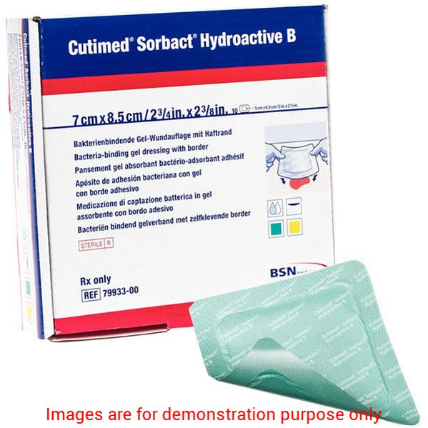 Cutimed Sorbact Hydroactive B Antimicrobial Foam Dressing, Adh Border, 7Cm X 8.5CmBSN