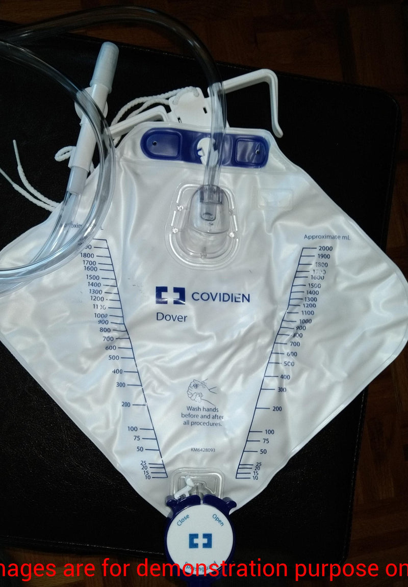 Dover Urine Drainage Bag W Luer-Lok Sampling, Anti Reflux 2000MlCovidien / Medtronic