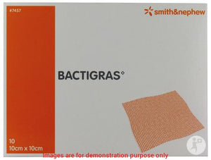 Dressing Bactigras 10 X 10Cm ChlorhexidineSmith & Nephew