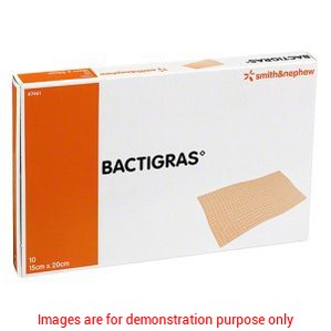 Dressing Bactigras 15 X 20Cm ChlorhexidineSmith & Nephew