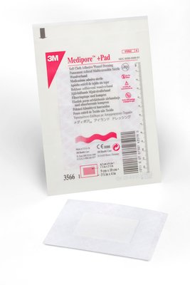 Drsng,Pad Soft Cloth 3 1/2In X 4In3M