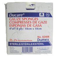 Ducare Woven Gauze Sponge 2In X 2In, 8Ply, SterileDerma Science