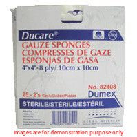 Ducare Woven Gauze Sponge 4In X 4In, 8Ply, SterileDerma Science